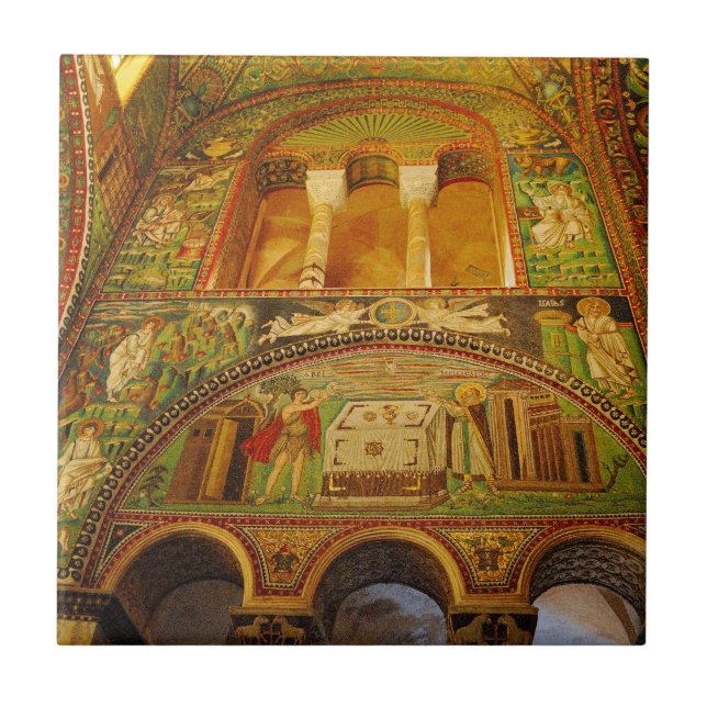 Ravenna mosaik, italien kakelplatta (Framsidan)