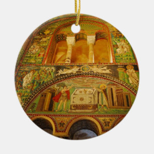 Ravenna mosaik julgransprydnad keramik