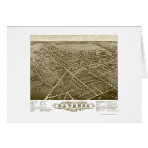 Ravenna OH panorama- karta - 1882 Hälsningskort