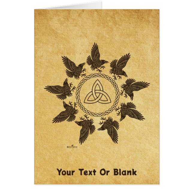 Ravens Circle Dance Hälsningskort (Framsidan)