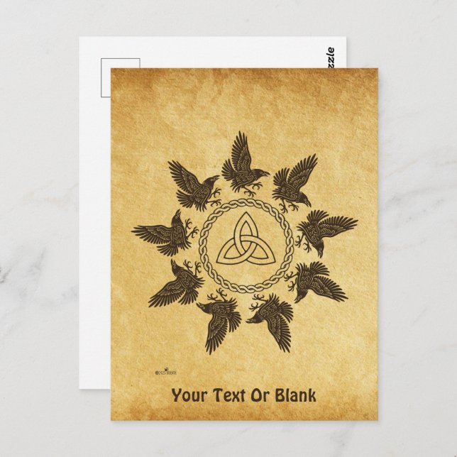 Ravens Circle Dance Vykort (Fram/baksida)