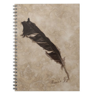 Raven's Feather Bird-älskare Kråka design Anteckningsbok