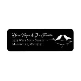 Ravens Gothic Bröllop Returadress Etikett
