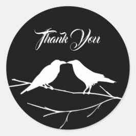 Ravens Gothic Bröllop Runt Klistermärke