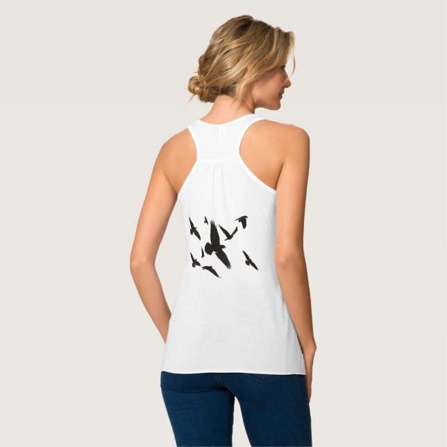 Ravens Gothic Inspired Linne Med Racerback (Hel baksida)