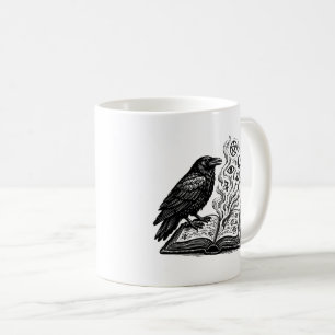 Ravens Grimorie - Boklig gotisk konst Kaffemugg