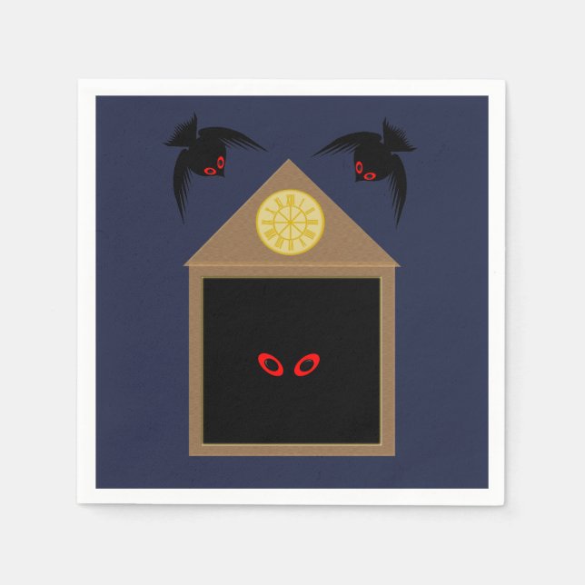 Ravens Halloween är ovänlig Pappersservett (Framsidan)
