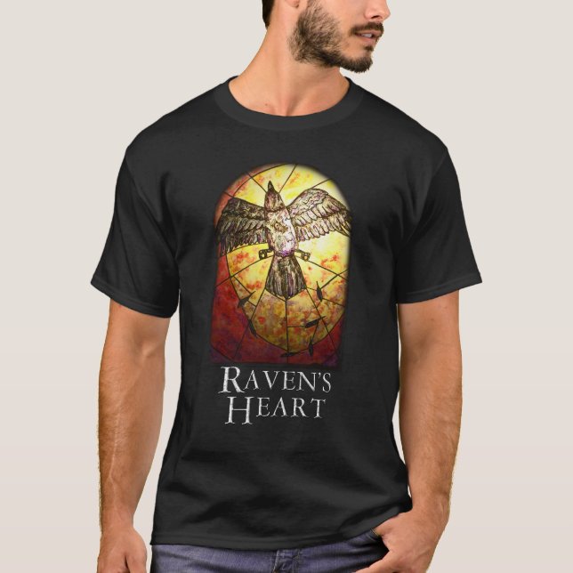 Ravens hjärtaskjorta tee shirt (Framsida)