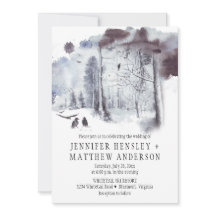 Ravens i Snö täckt Bröllop|