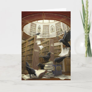 Ravens in Bibliotek Card Kort