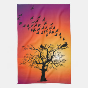 Ravens Kråkas Blackbird Kitchen Towels Kökshandduk