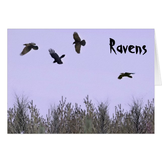 Ravens-lås Hälsningskort (Framsidan Horizontal)