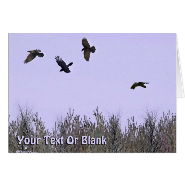 Ravens-lås Hälsningskort (Framsidan Horizontal)