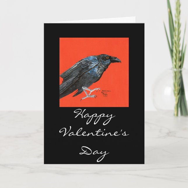 Ravens magi, lyckliga Valentine'sDay Helgkort (Framsida)