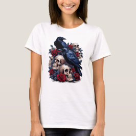 Ravens och Ro: Gothic Skull Design T Shirt