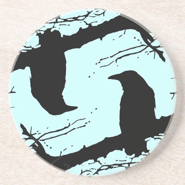 Ravens på träd underlägg sandsten (Framsidan)