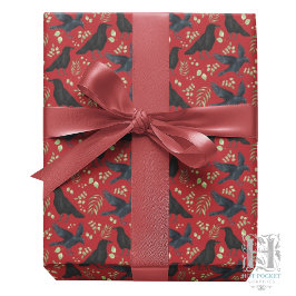 Ravens presentpapper i rött