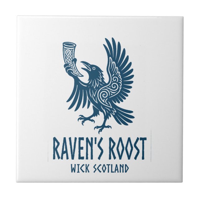Raven's Roost Pub Wick Skottland Kakelplatta (Framsidan)
