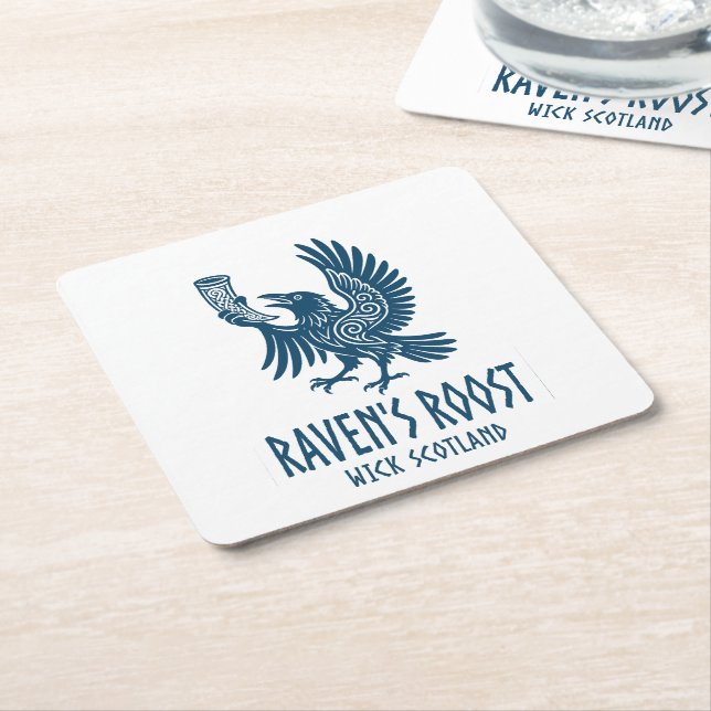 Raven's Roost Pub Wick Skottland Underlägg Papper Kvadrat (Vinklad)