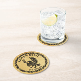 Raven's Roost Pub Wick Skottland Underlägg Papper Rund