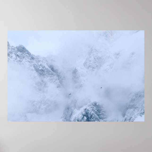Ravens, snöberg och moln poster (Framsidan)
