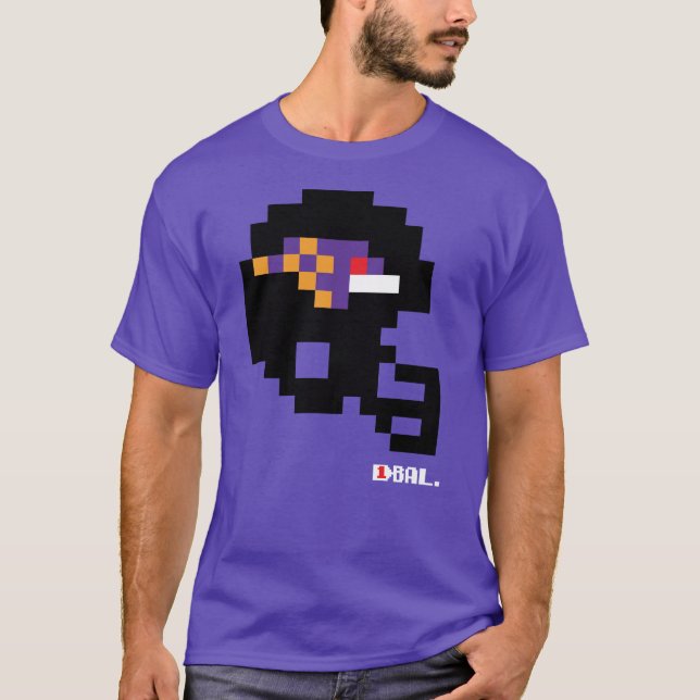 Ravens Tecmo Bowl Helmet T-Shirt (Framsida)