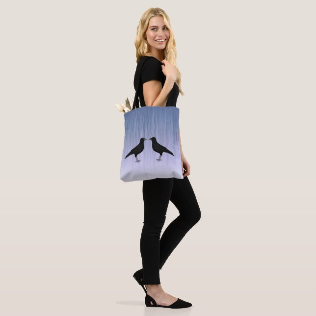 Ravens Tote Bag Tygkasse (På modell)