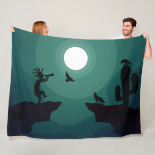 Ravens Vargs Animals Kokopelli Southwest Fleecefilt