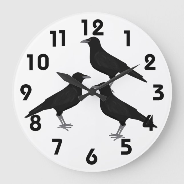 Ravens Wall Clock Stor Klocka (Framsida)