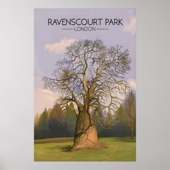 Ravenscourt Park London Resemalannonsplakat Poster (Framsidan)