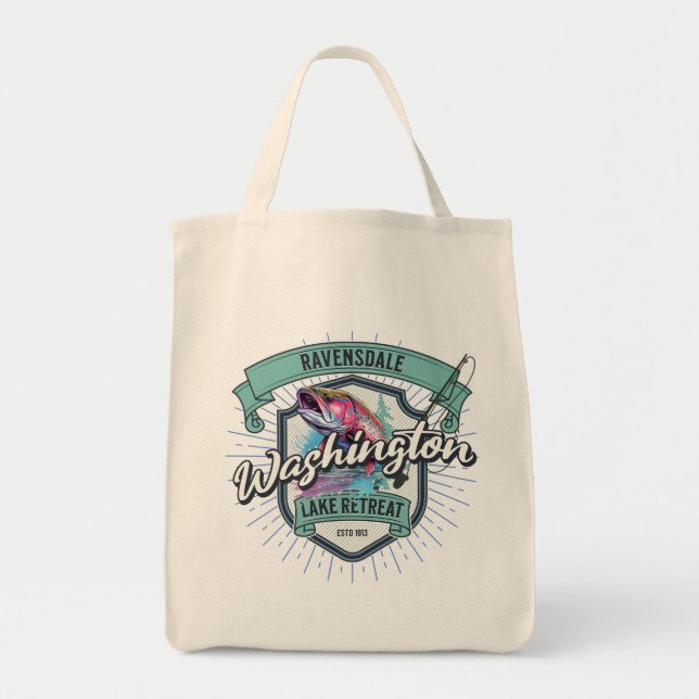 Ravensdale (Sjö Retreat), Washington Tote Bag Tygkasse (Framsidan)