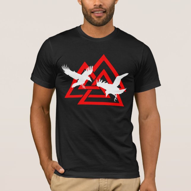 RavensValknut skjorta T Shirt (Framsida)