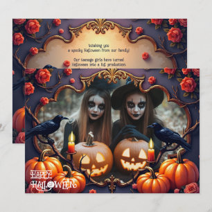 🎃Ravenwood Gotisk Anpassad Fotokort Inbjudningar
