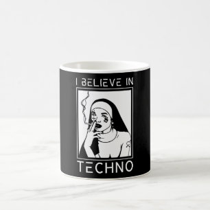 Raver Religion Techno Religion Nun Kaffemugg