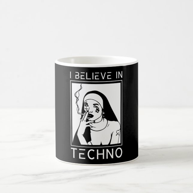 Raver Religion Techno Religion Nun Kaffemugg (Center)