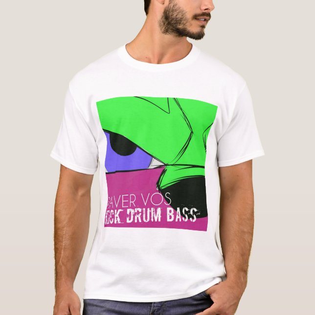 Raveren Vos - sparka trummar bas- manar T-tröja T Shirt (Framsida)