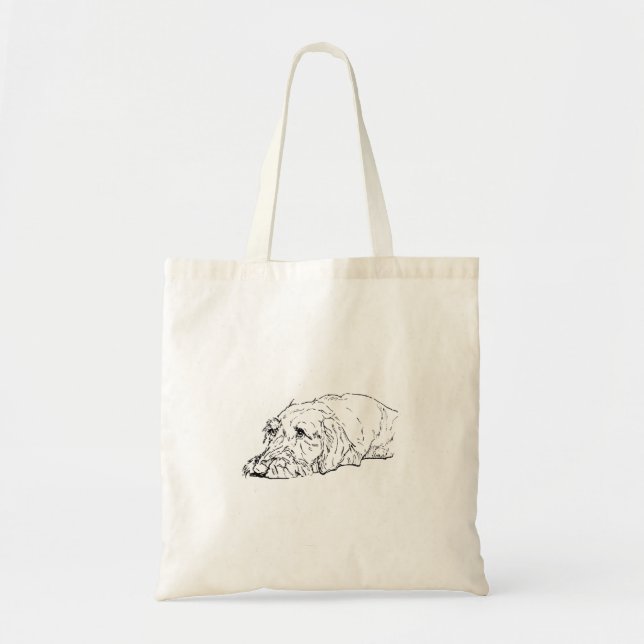 Rävhårig Dachshund-Totebag Tygkasse (Framsidan)