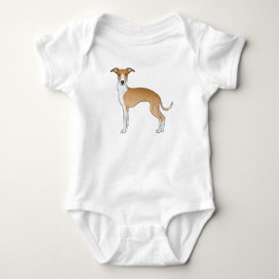 Rävhjort och vit italiensk mops sött hunddesign t shirt