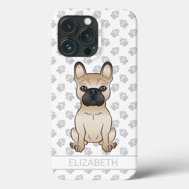 Rävhund med svart mask fransk bulldog hund & namn (Baksida)