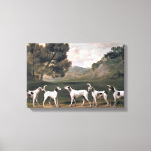 Rävhundar i ett lantligt landskap (av George Stubb