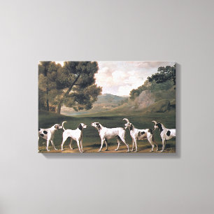 Rävhundar i ett lantligt landskap (av George Stubb Canvastryck