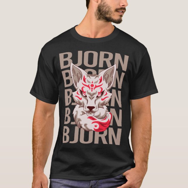 Rävhuvud - Björn Namn T Shirt (Framsida)