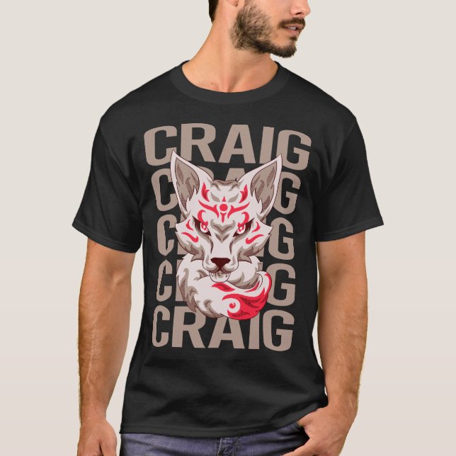 Rävhuvud - Craig Namn T Shirt (Framsida)