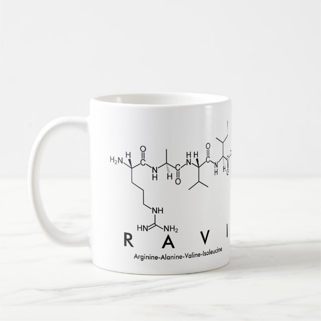 Ravi peptide namn mugg (Vänster)