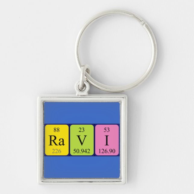 Ravi Periodisk nyckelring bord namn (Framsidan)