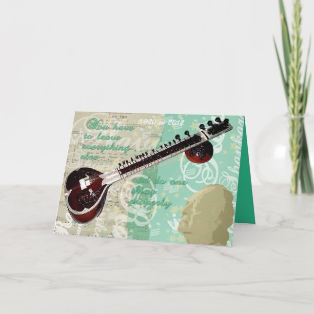 Ravi Shankar Tribute till sitar- och indiermusik Kort (Framsida)