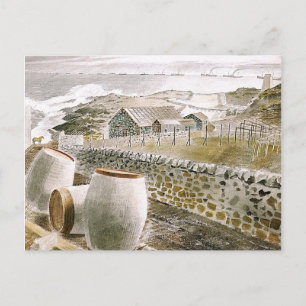 Ravilious - Convoy Passing an Island Vykort