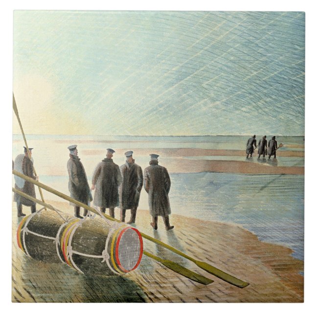 Ravilious - Dangerous Work at Low Tide, Kakelplatta (Framsidan)