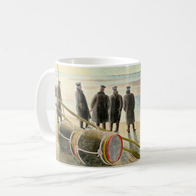 Ravilious - Farligt arbete vid lågvatten, Kaffemugg (Framsida vänster)