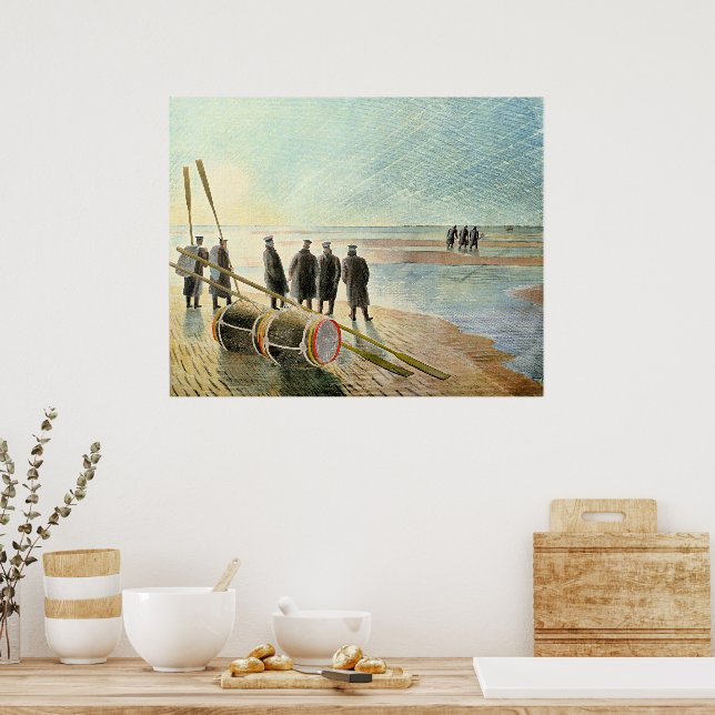 Ravilious - Farligt arbete vid lågvatten, Poster (Kök)